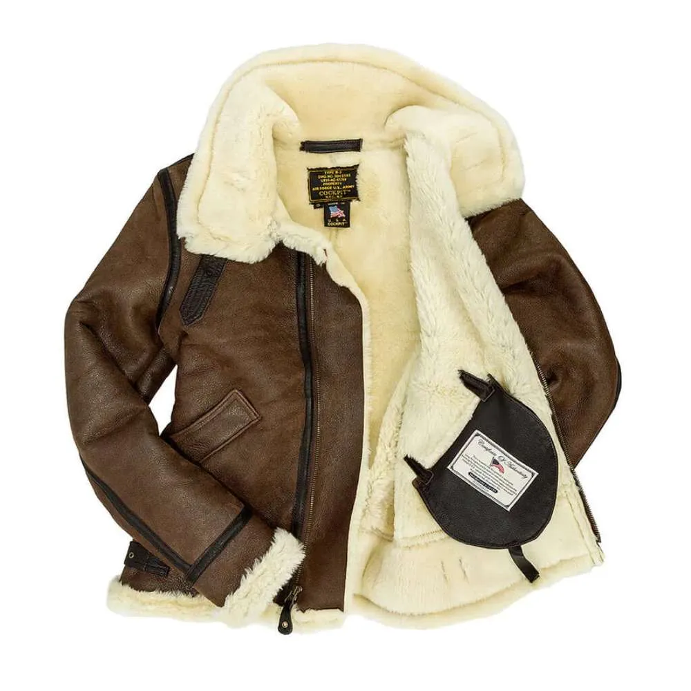 Cockpit USA Womens B-3 Sheepskin Bomber Jacket sold by Legendary USA product image thumbnail 2
