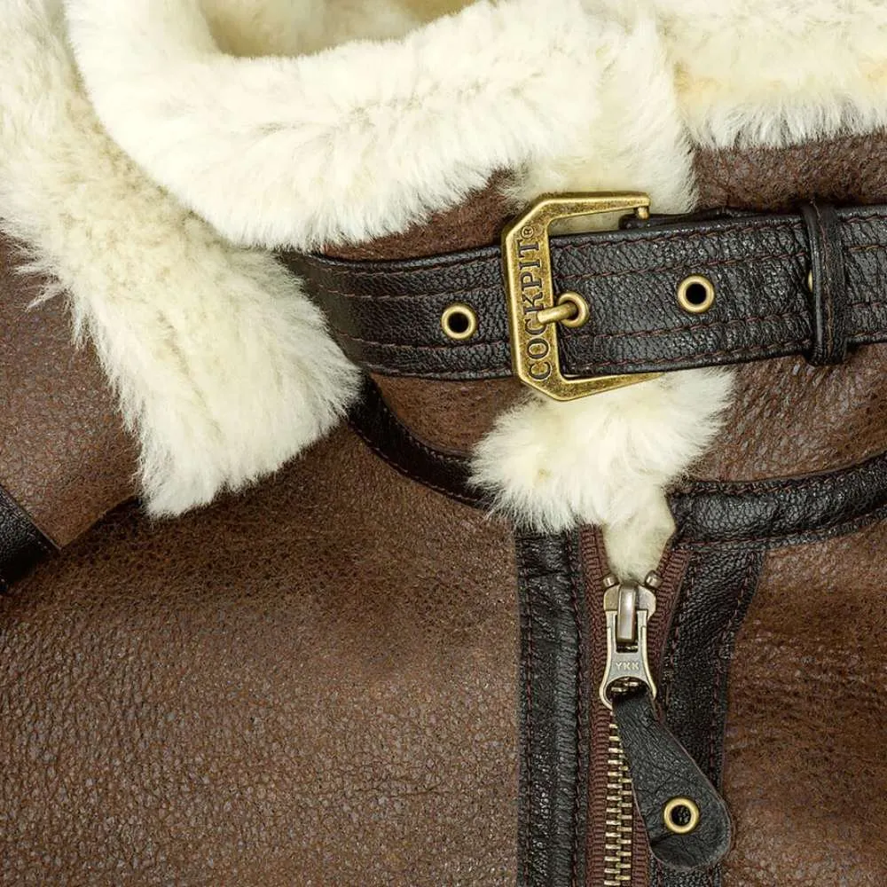 Cockpit USA Womens B-3 Sheepskin Bomber Jacket sold by Legendary USA product image thumbnail 5