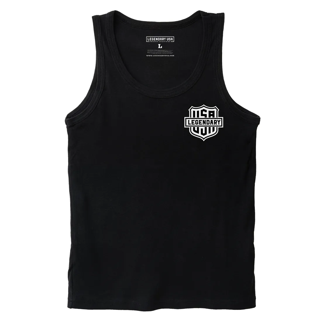 Legendary Live Legendary Die Legendary Motorcycle Tank Top - Black sold by Legendary USA product image thumbnail 2