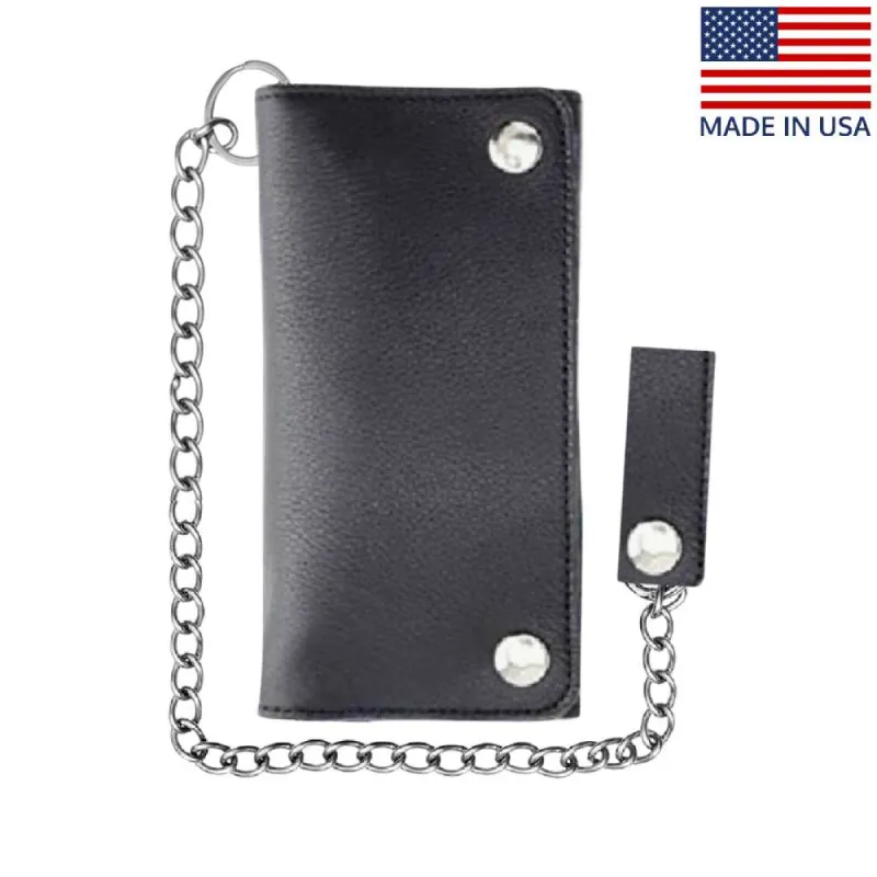 Legendary Horsehide Biker Long Wallet w/ Chain Made in USA made by Legendary USA