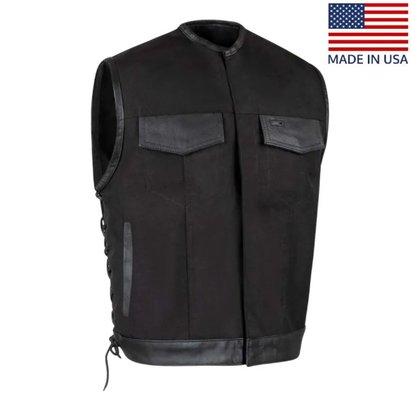 Legendary Black Jack Men's Lightweight Cordura Motorcycle Vest sold by Legendary USA