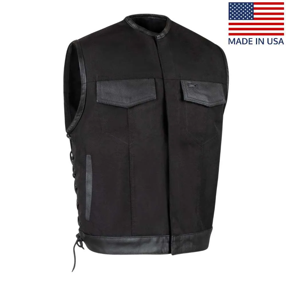 Legendary Black Jack Men's Lightweight Cordura Motorcycle Vest sold by Legendary USA