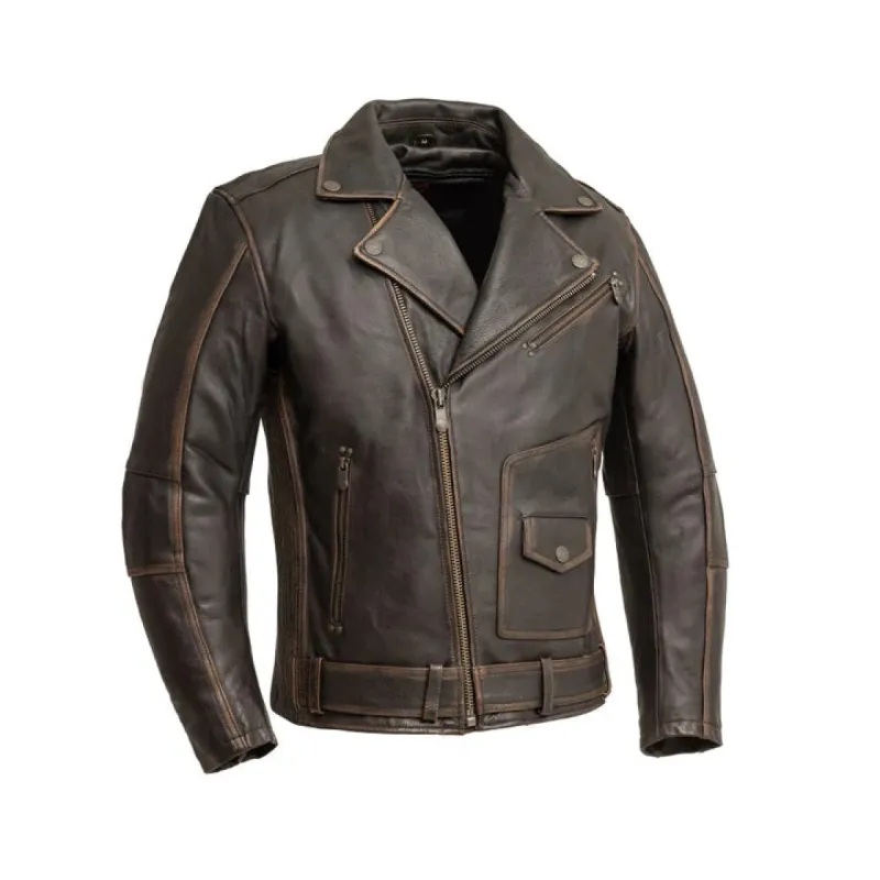 Wrath Men's Motorcycle Leather Jacket sold by Legendary USA