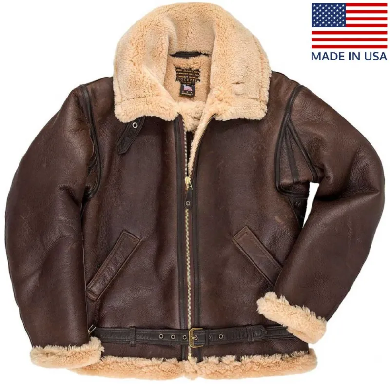 Cockpit USA Men's British R.A.F. Sheepskin Bomber Jacket sold by Legendary USA