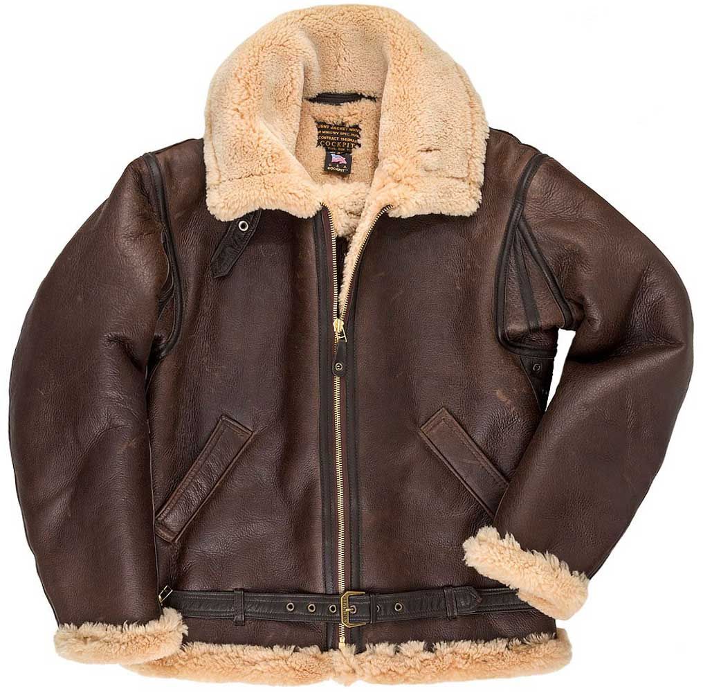 Cockpit USA Mens British R.A.F. Sheepskin Bomber Jacket SIZE 46 - Final Sale Ships Same Day sold by Legendary USA