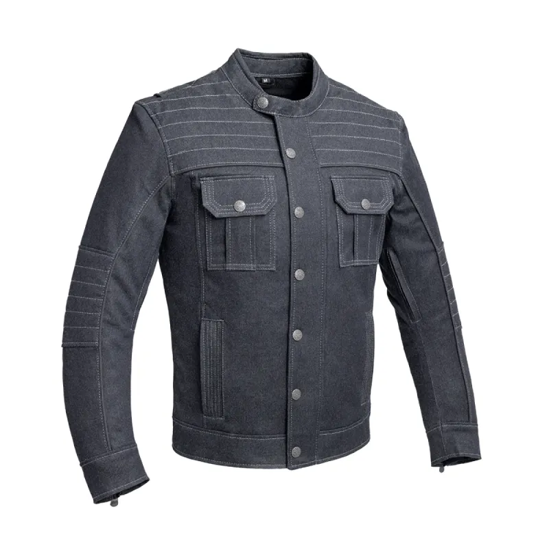First Mfg Rowdy Men's Thunder Denim Motorcycle Jacket sold by Legendary USA