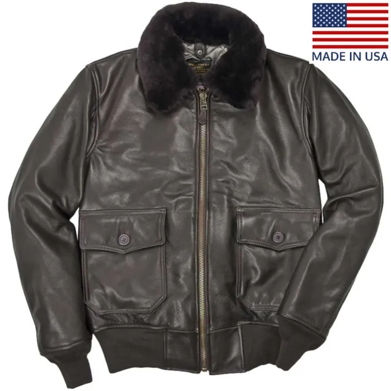 Cockpit USA Mens G-1 Calfskin Leather Flight Jacket sold by Legendary USA