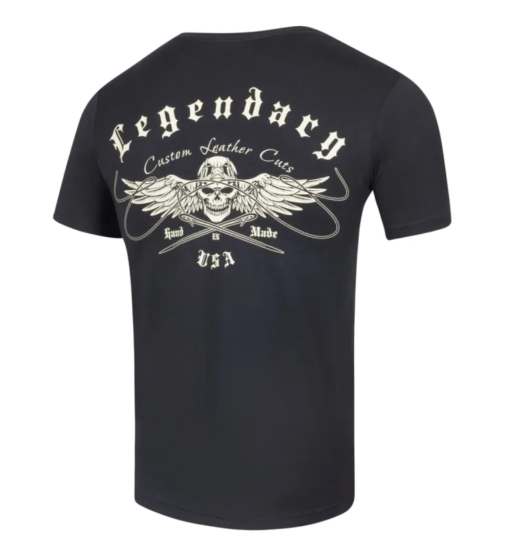Legendary USA Custom Leather Cuts Motorcycle T-Shirt sold by Legendary USA