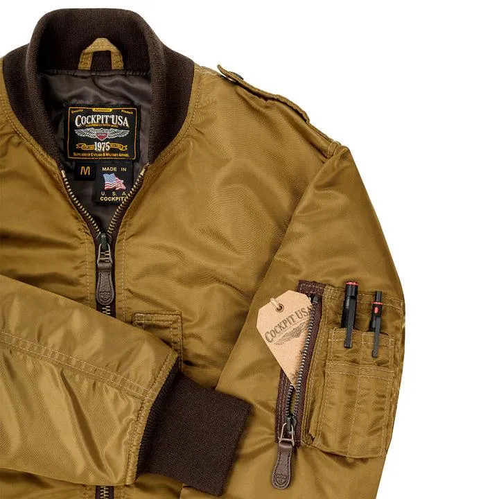 Cockpit USA Women's The Jenny MA-1 Nylon Flight jacket sold by Legendary USA product image thumbnail 4
