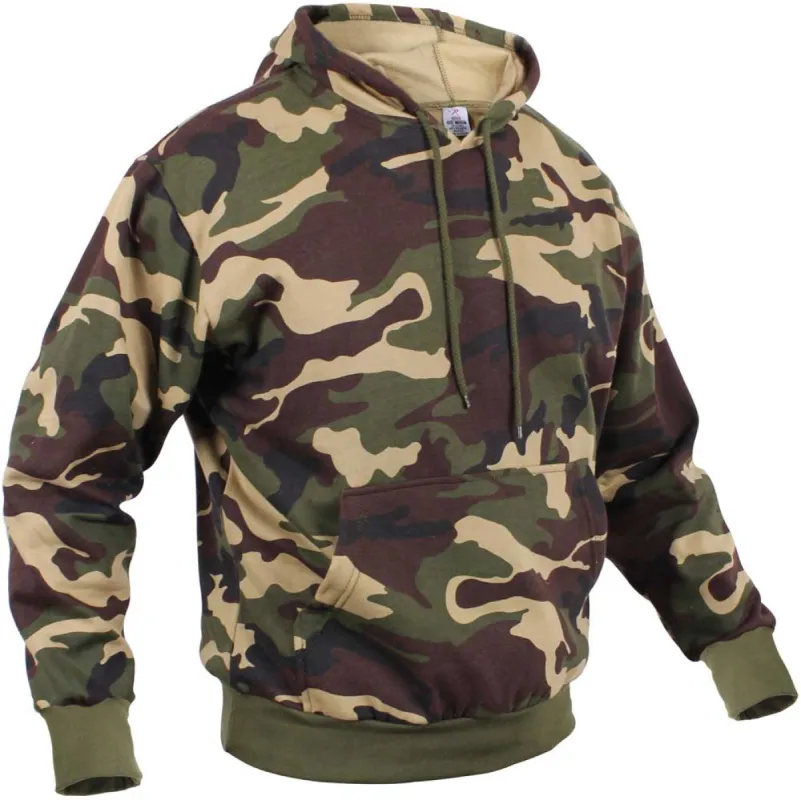 Mens Camouflage Pullover Hooded Sweatshirt (5 color choices) sold by Legendary USA