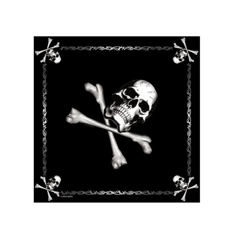 Skull Jolly Roger Bandana 22" x 22" by Rothco sold by Legendary USA