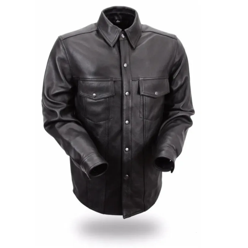 First Mfg Mens Milestone Leather Shirt sold by Legendary USA