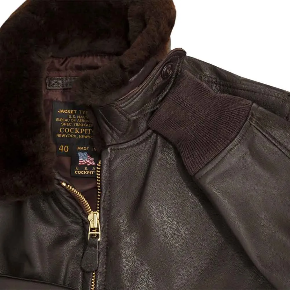 Cockpit USA Mens Mil Spec USN G-1 SIZE 42 Leather Flight Jacket Final Sale SHIPS SAME DAY sold by Legendary USA product image thumbnail 4