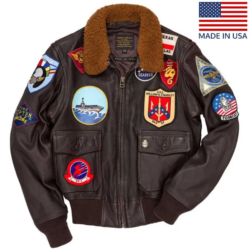 Cockpit USA Men's Reproduction Top Gun G-1 Leather Flight Jacket sold by Legendary USA