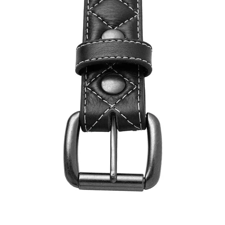 Women's Diamond Stitched Genuine Cowhide Leather Belt 1.5" sold by Legendary USA product image thumbnail 3