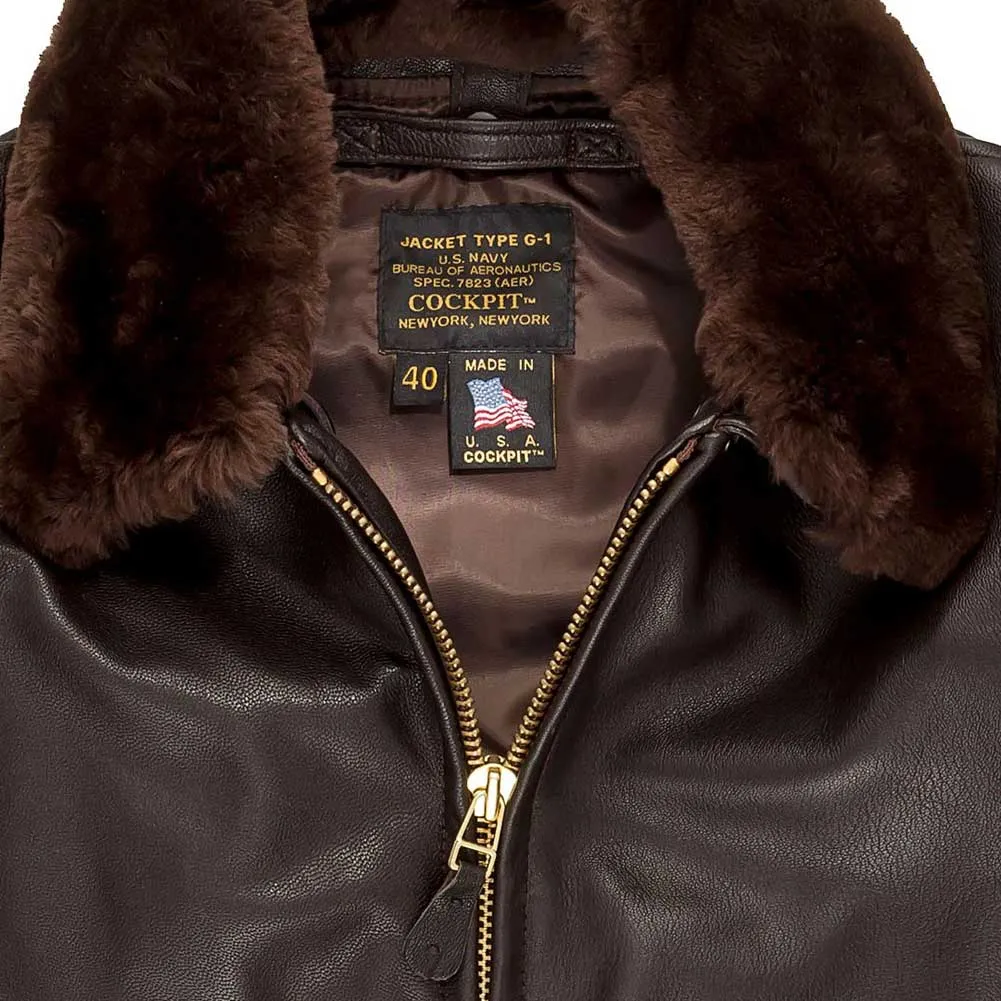 Cockpit USA Men's Modified G-1 Goatskin Leather Flight Jacket sold by Legendary USA product image thumbnail 4