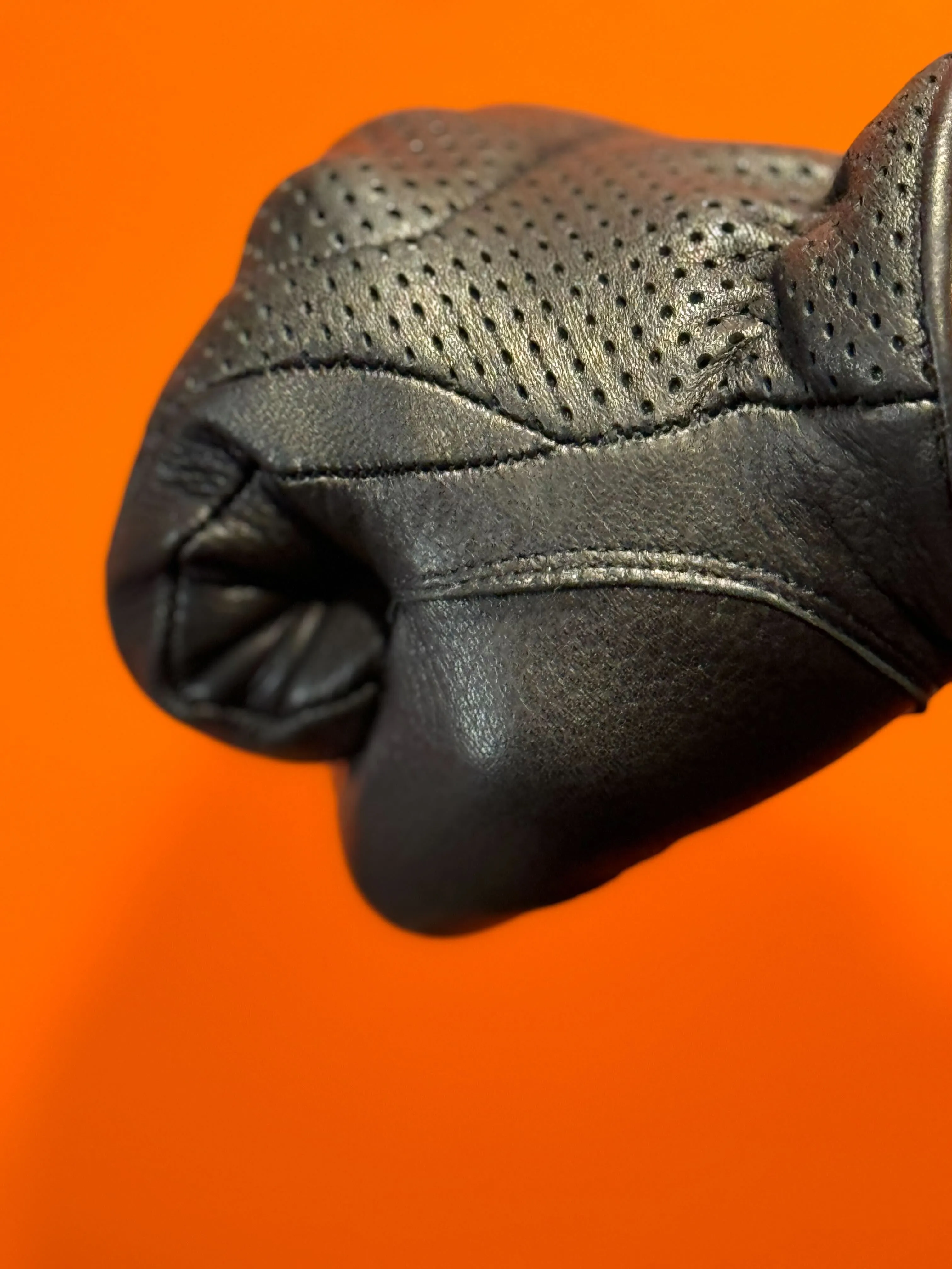 Legendary Uppercut Deerskin Short Wrist Perforated Knuckle Defense Touchscreen Motorcycle Gloves sold by Legendary USA product image thumbnail 2
