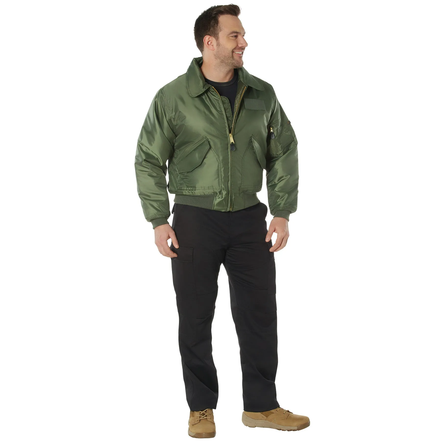 Rothco Mens CWU-45P Nylon Flight Jacket (Sage Green) Size XLARGE - Final Sale Ships Same Day sold by Legendary USA product image thumbnail 4