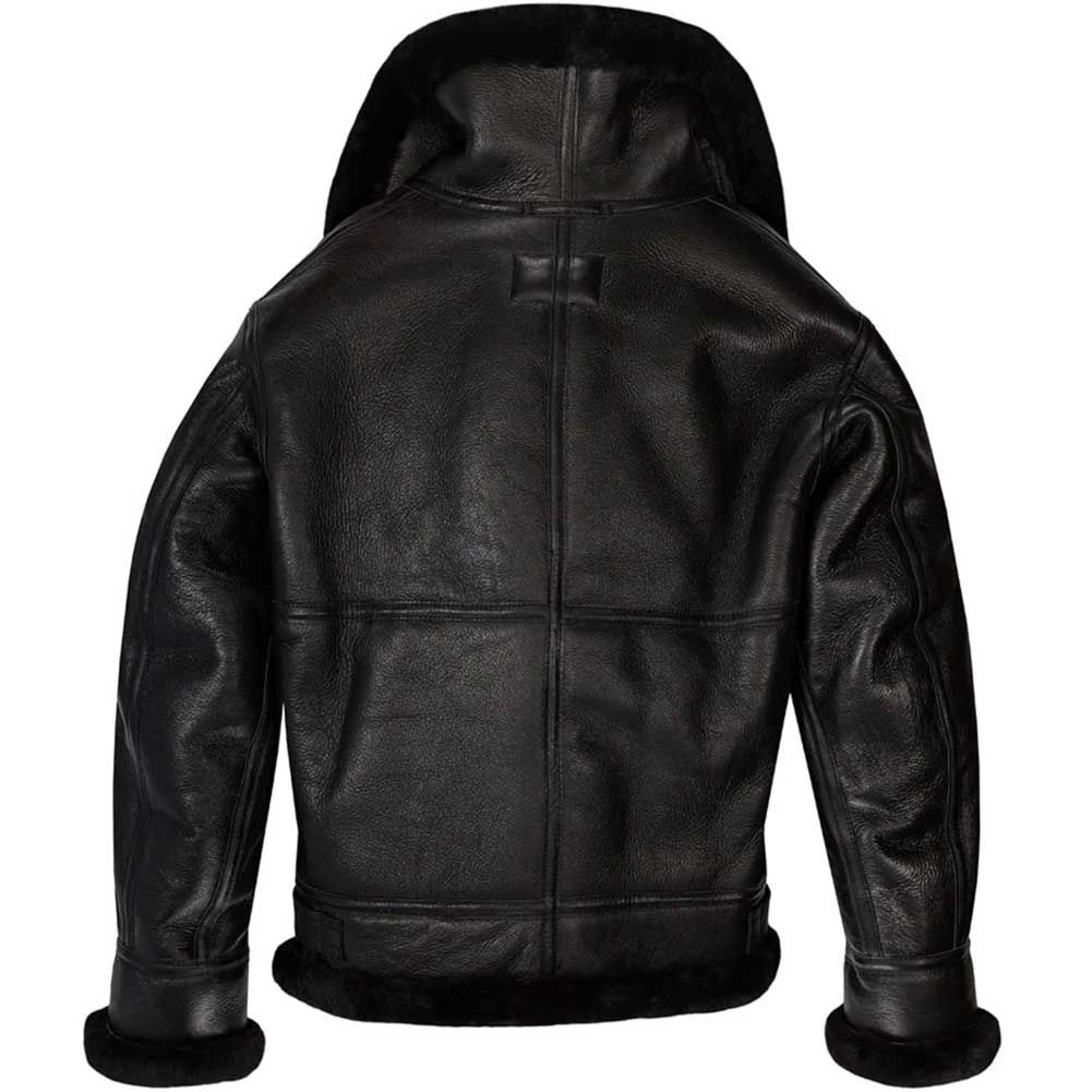Cockpit USA Mens Black B-3 Sheepskin Bomber Jacket SIZE 38 - Final Sale Ships Same Day sold by Legendary USA product image thumbnail 4