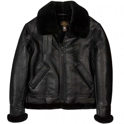 Cockpit USA Mens Black B-3 Sheepskin Bomber Jacket SIZE 38 - Final Sale Ships Same Day sold by Legendary USA