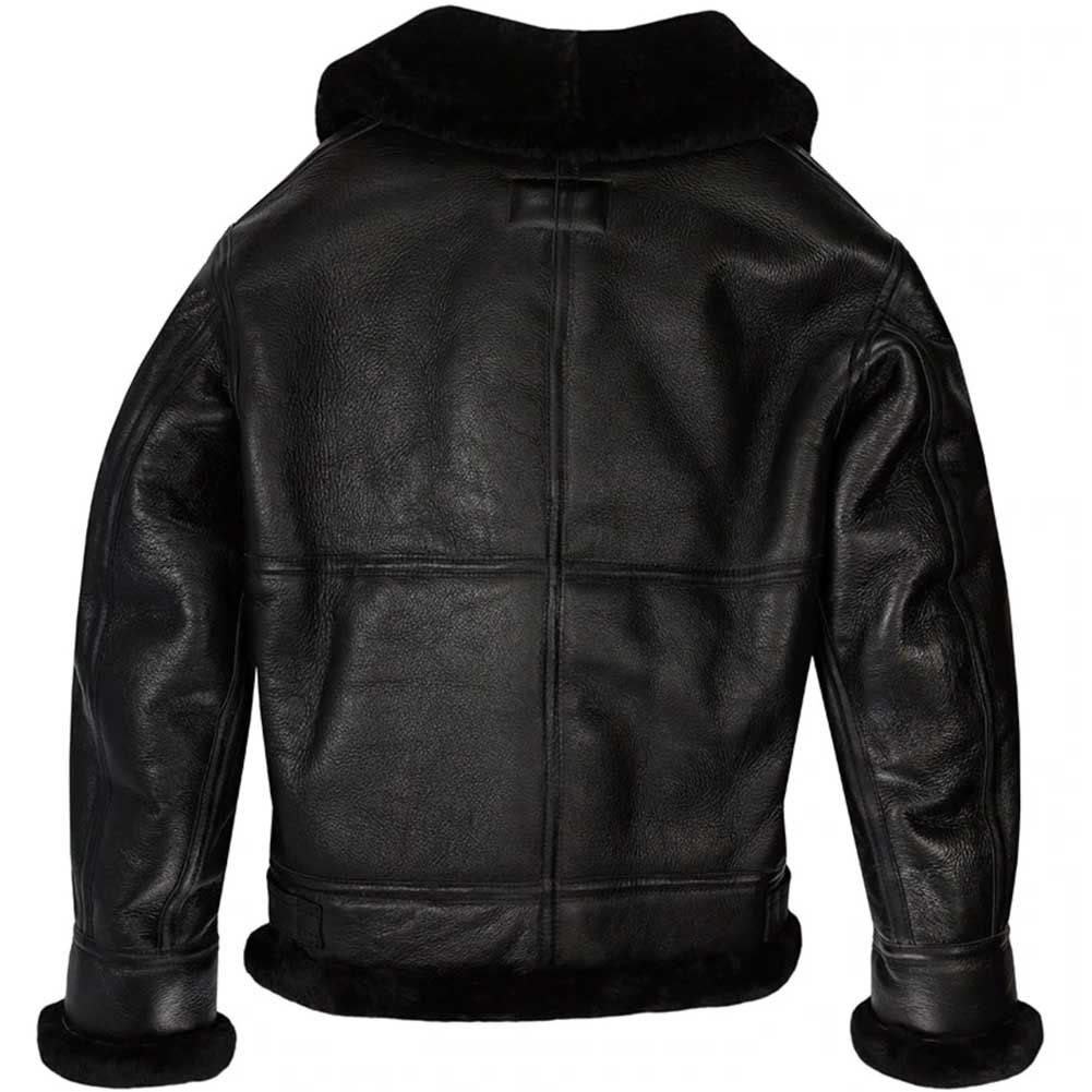 Cockpit USA Mens Black B-3 Sheepskin Bomber Jacket SIZE 38 - Final Sale Ships Same Day sold by Legendary USA product image thumbnail 5