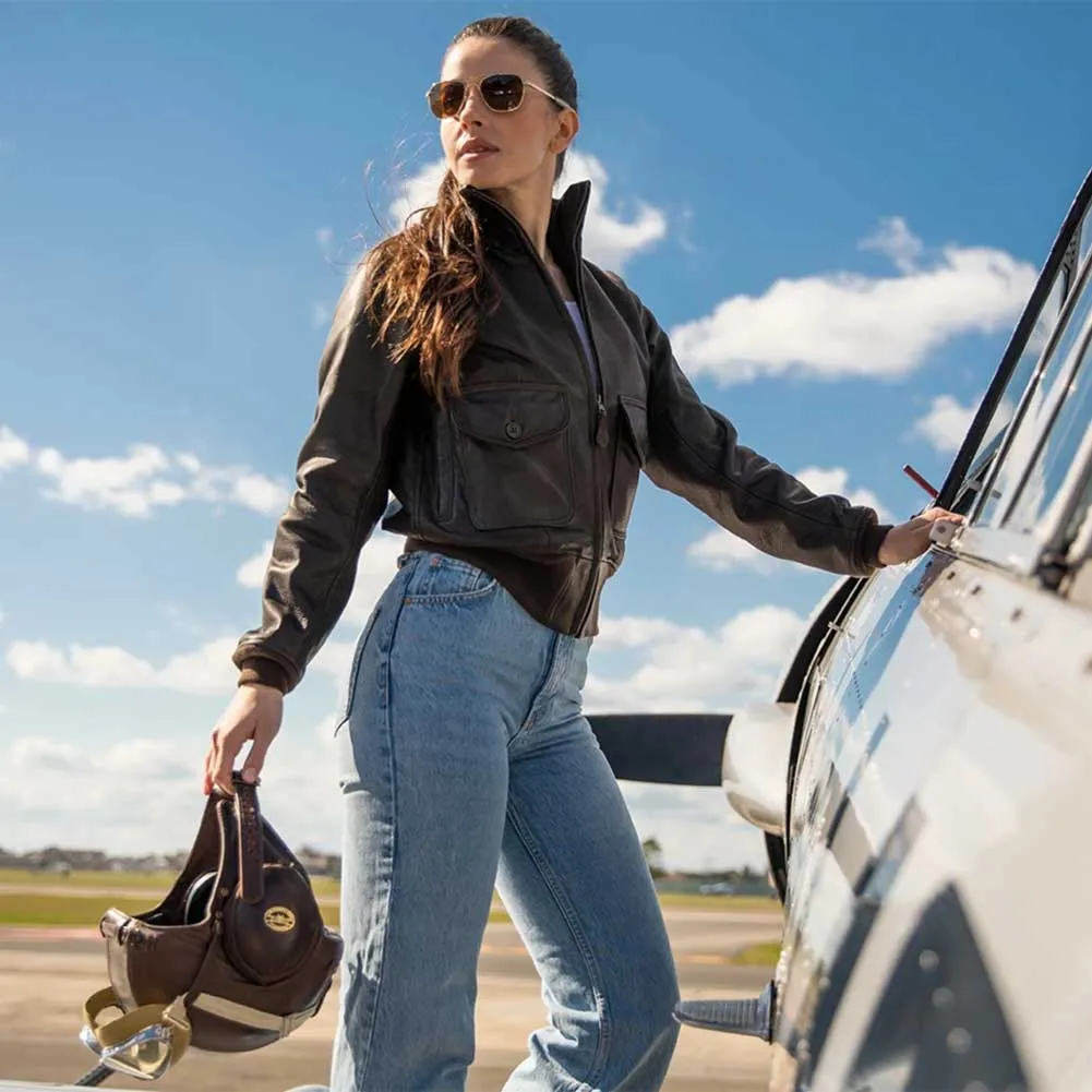 Cockpit USA Womens Amelia Leather Jacket SIZE XL Final Sale Ships Same Day sold by Legendary USA product image thumbnail 3