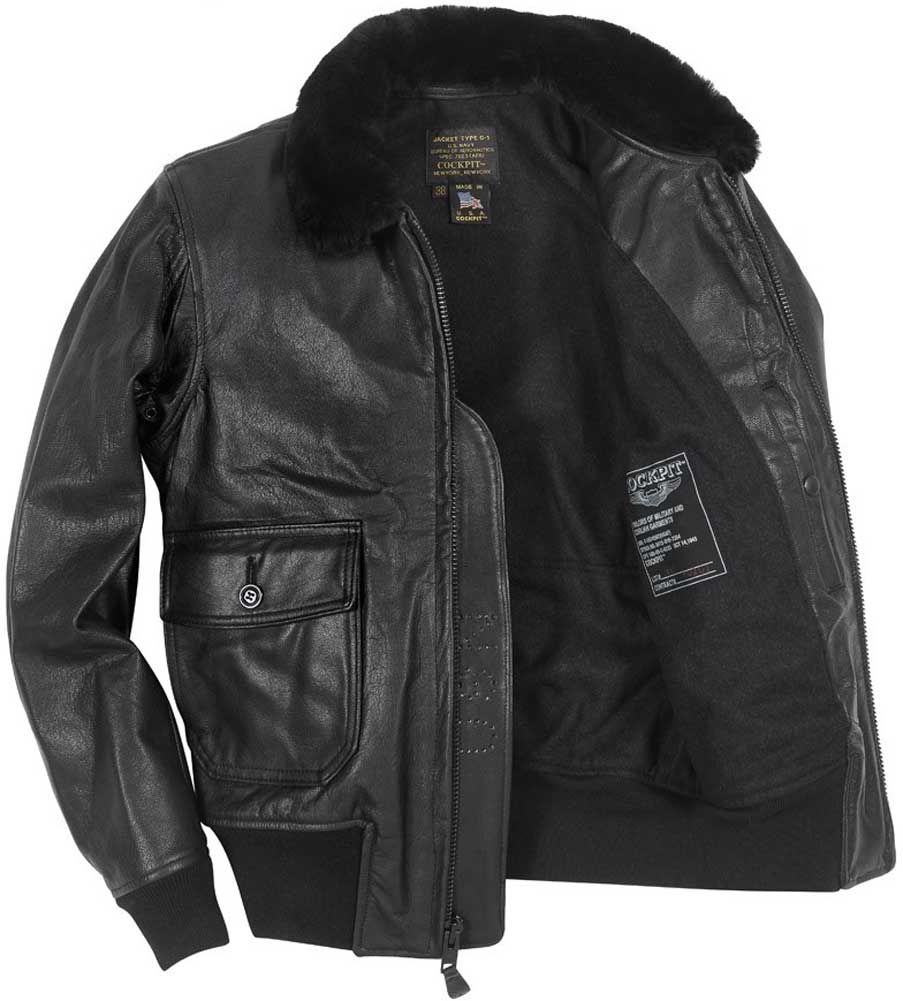 Cockpit USA Mens USN Submariner G-1 Leather Flight Jacket (Black) SIZE 40 - Final Sale Ships Same Day sold by Legendary USA product image thumbnail 3