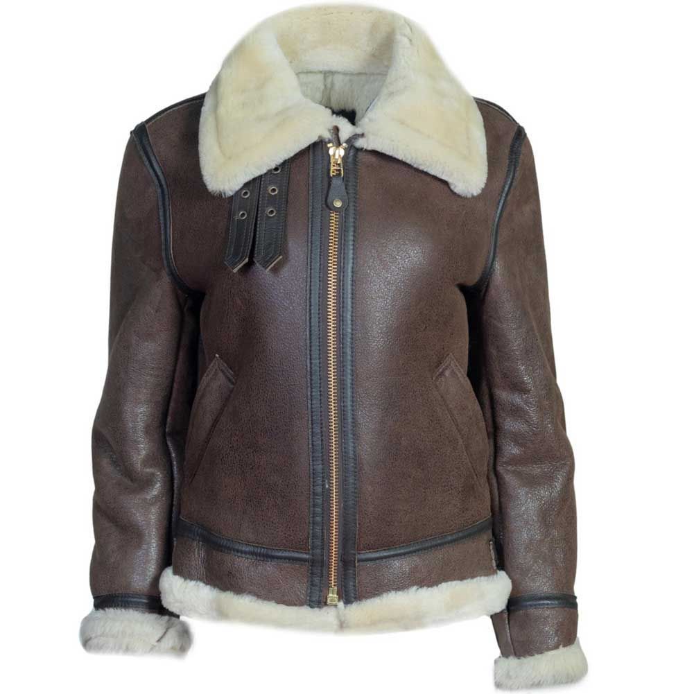 Schott NYC Womens 247SW B-3 Sheepskin Bomber Jacket SIZE XLARGE - Final Sale Ships Same Day sold by Legendary USA