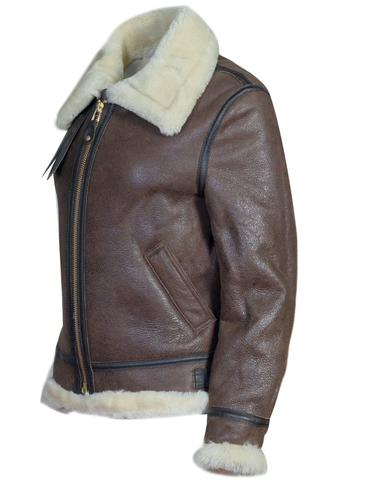 Schott NYC Womens 247SW B-3 Sheepskin Bomber Jacket SIZE XLARGE - Final Sale Ships Same Day sold by Legendary USA product image thumbnail 3