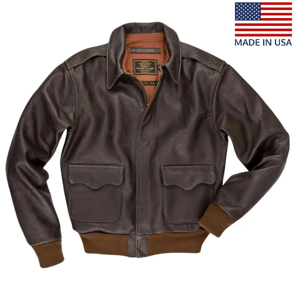 Cockpit USA Mens 40th Anniversary Horsehide A-2 Flight Jacket SIZE 40 FINAL SALE - Ships Same Day sold by Legendary USA