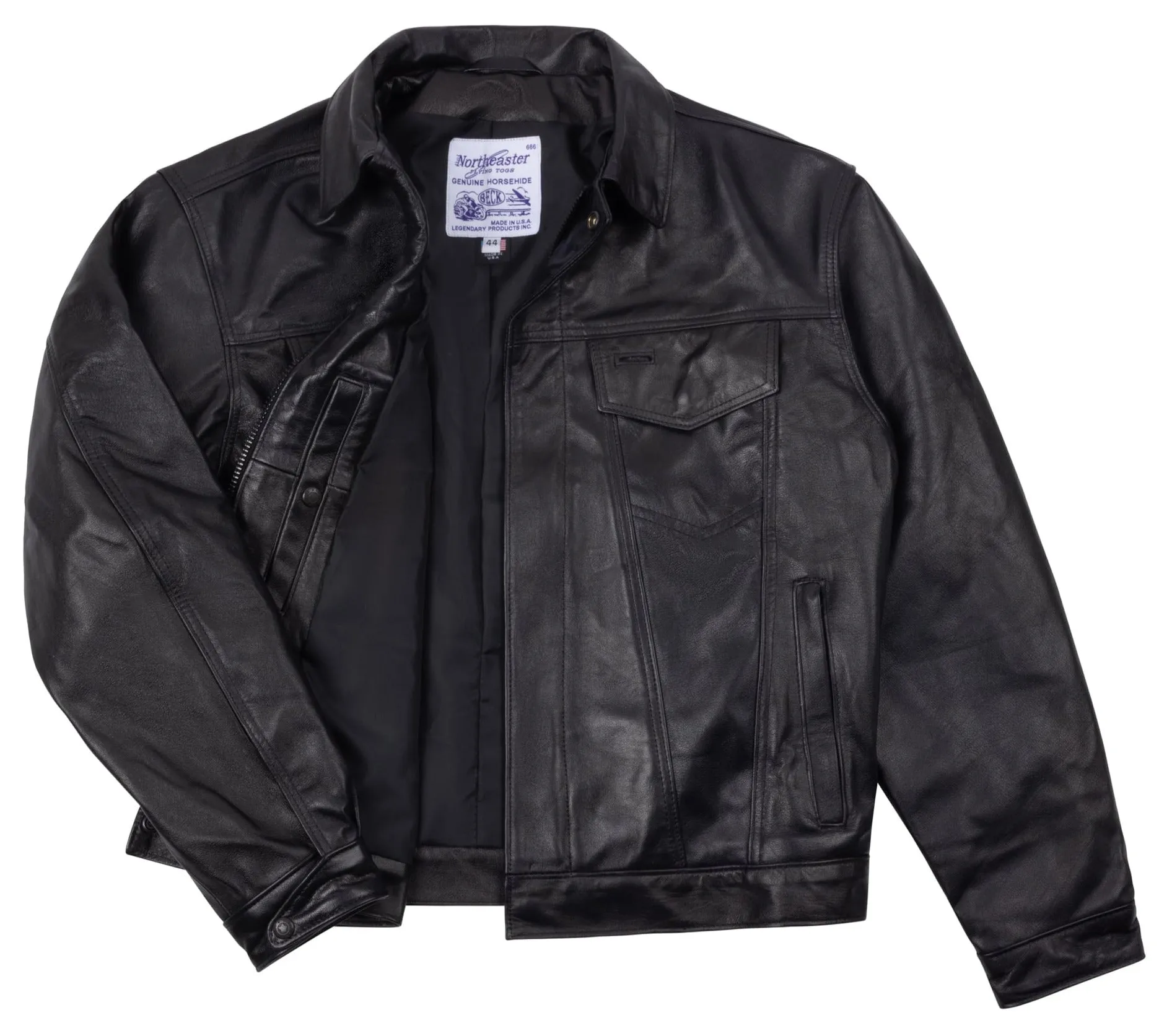 BECK® 737 Trucker Style Genuine Horsehide Motorcycle Jacket sold by Legendary USA