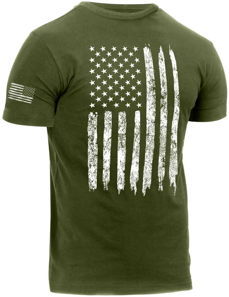 Rothco Mens Distressed US Flag Athletic Fit T-Shirt sold by Legendary USA product image thumbnail 4