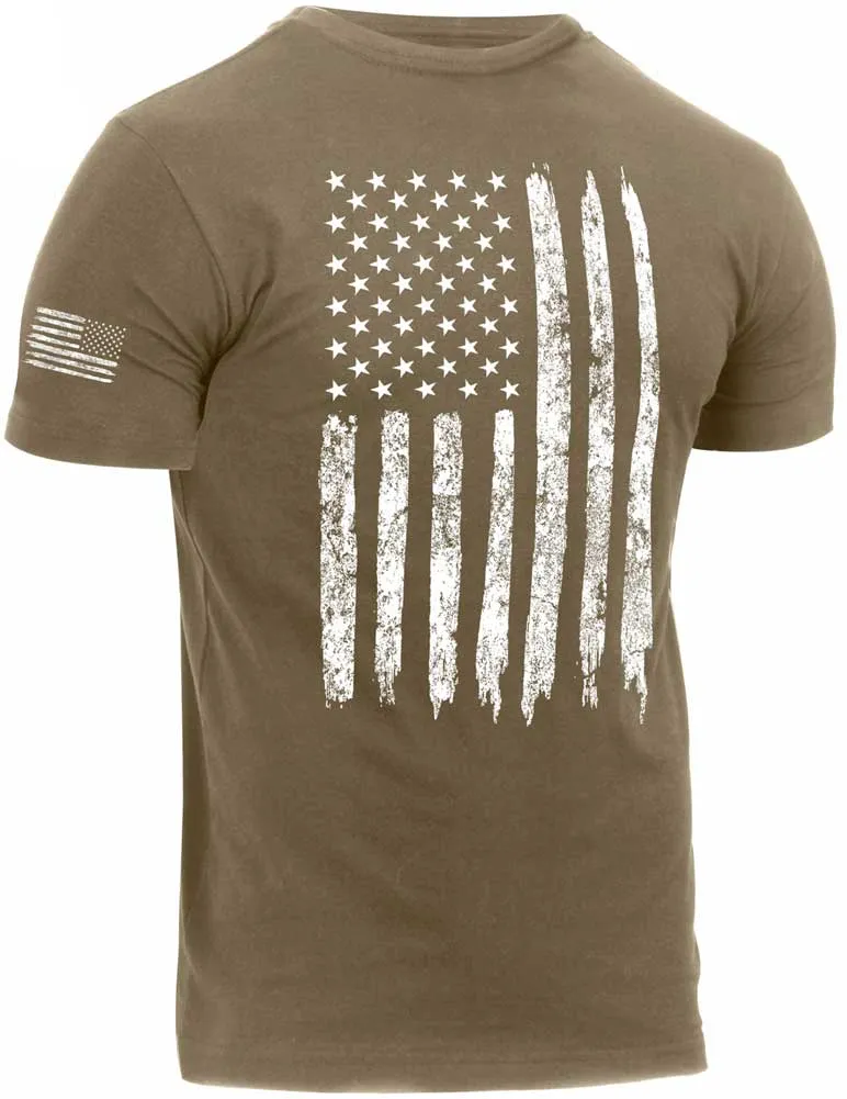 Rothco Mens Distressed US Flag Athletic Fit T-Shirt sold by Legendary USA product image thumbnail 3