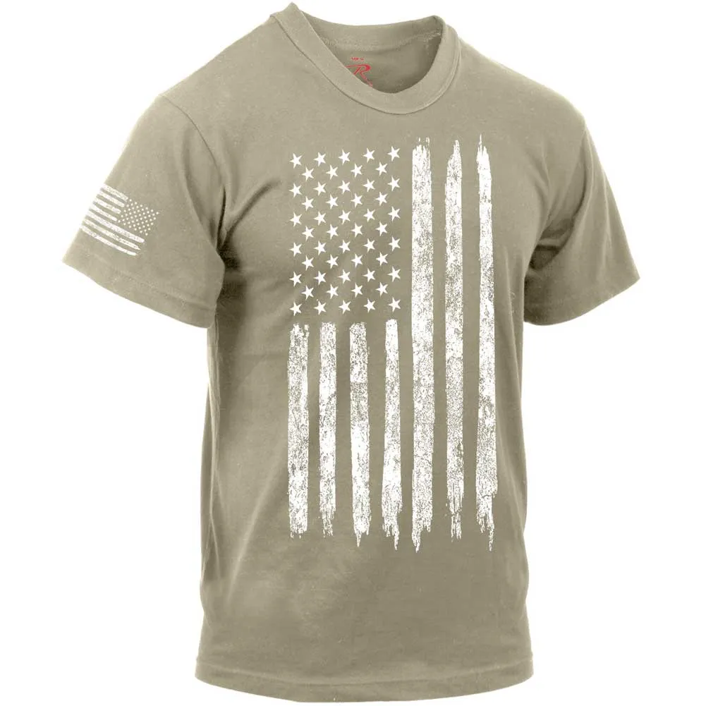 Rothco Mens Distressed US Flag Athletic Fit T-Shirt sold by Legendary USA product image thumbnail 2