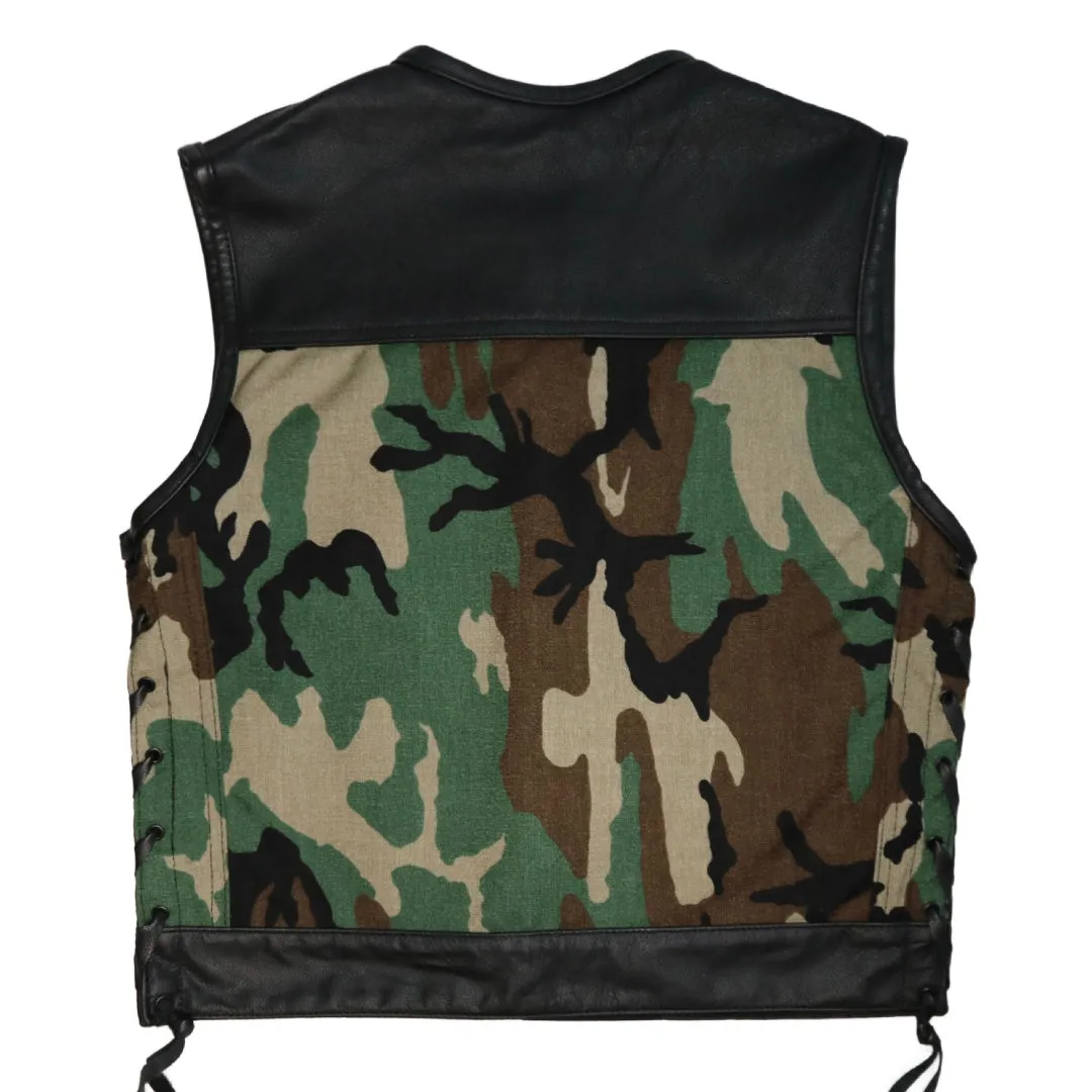 Legendary Camo Club Cordura & Leather Motorcycle Vest sold by Legendary USA product image thumbnail 2