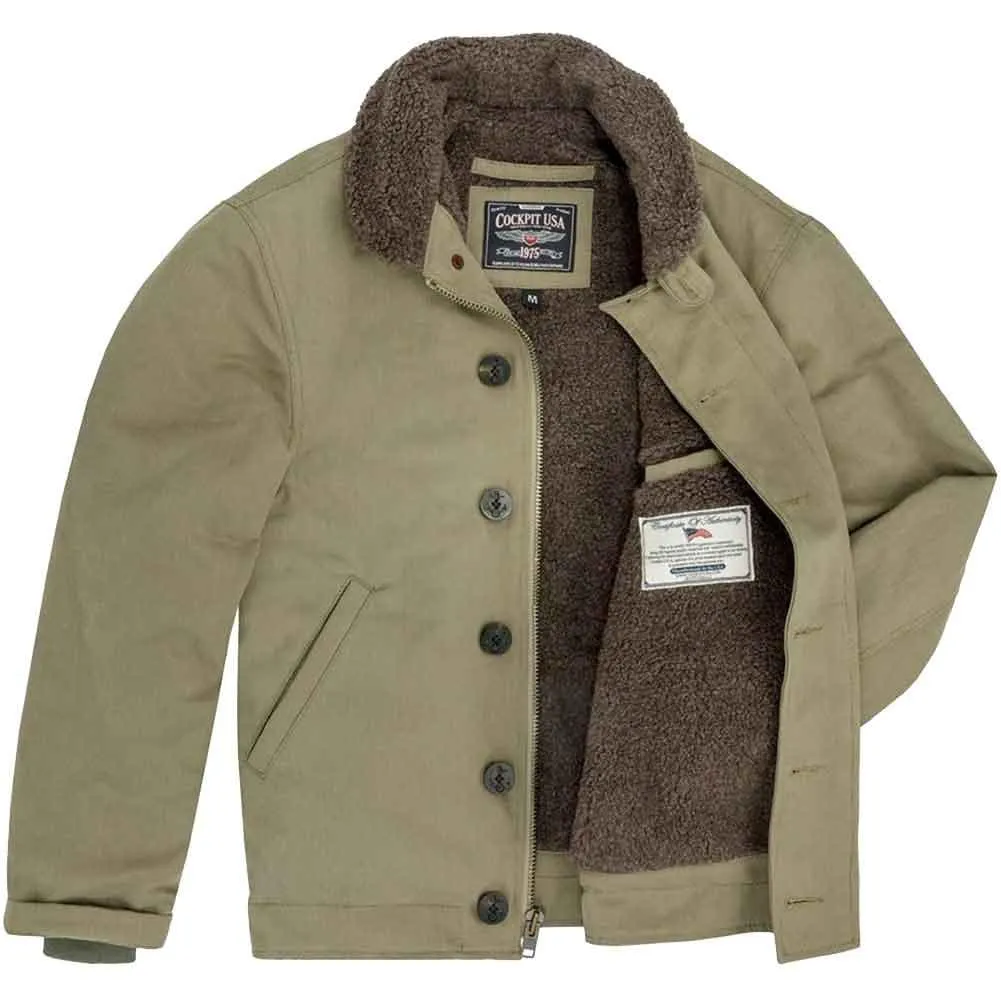 Cockpit USA Mens USN N1 Bedford Cord Deck Jacket SIZE MEDIUM Final Sale - Ships Same Day sold by Legendary USA