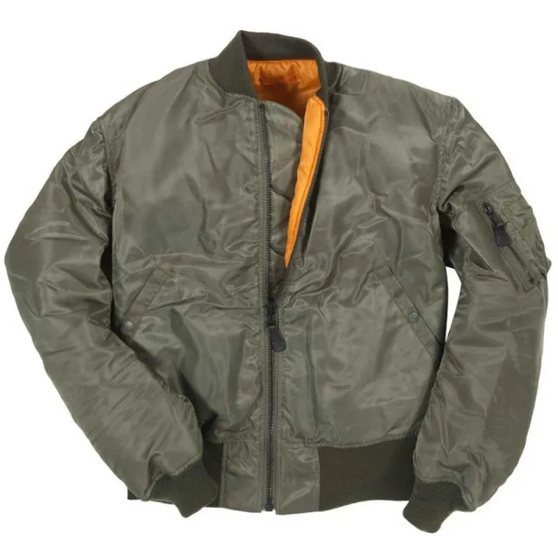 Cockpit USA Men's MA-1 Nylon Satin Flight Jacket | Parallel