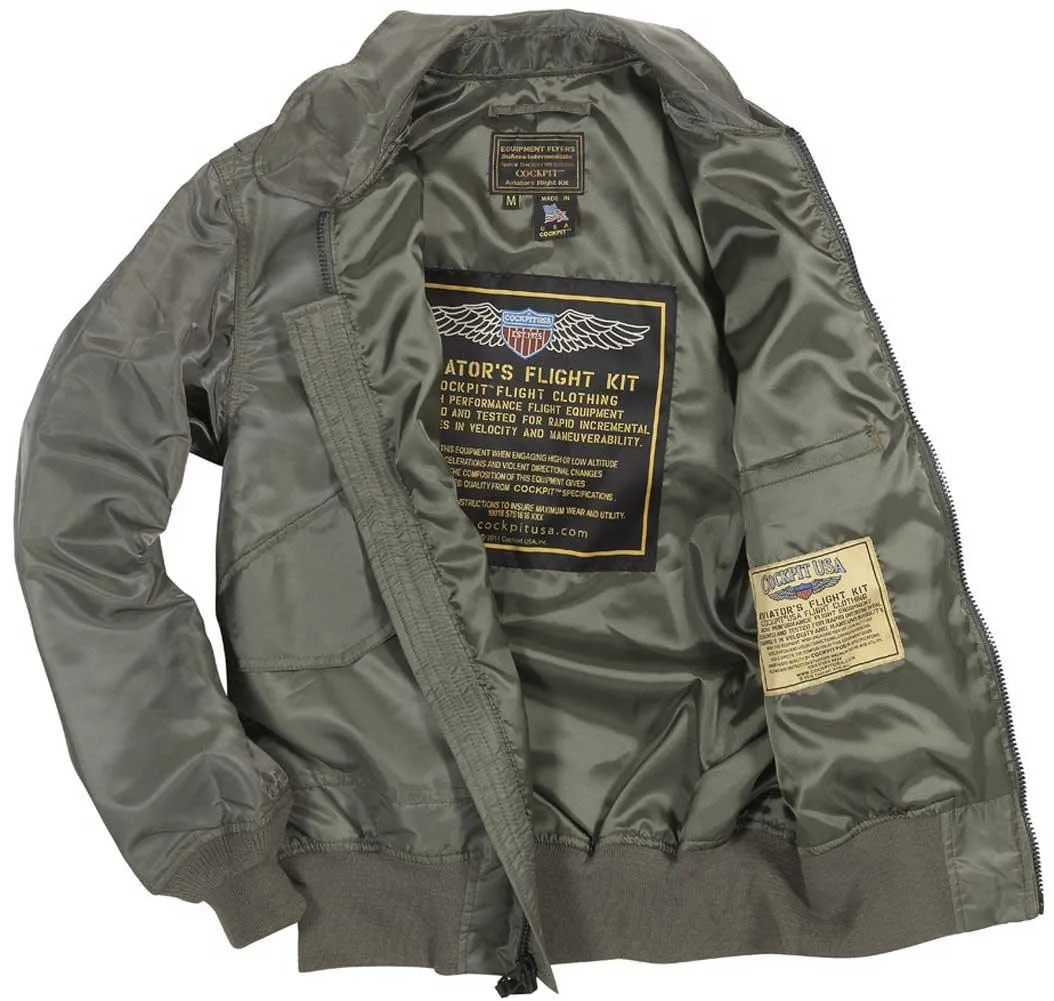 Cockpit USA Mens USN Fighter Weapons Nylon Flight Jacket SIZE XLARGE Final Sale - Ships Same Day sold by Legendary USA product image thumbnail 2