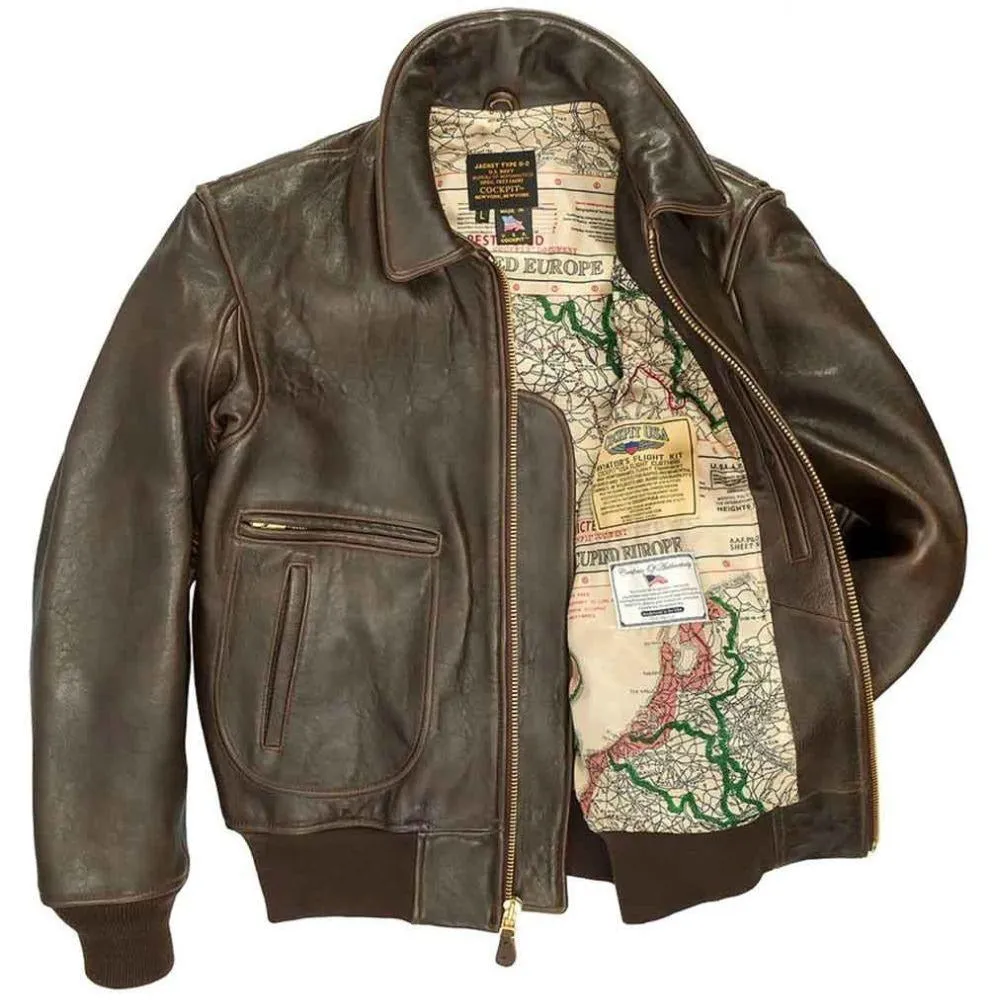 Cockpit USA Men's Modified Raider Leather Flight Jacket SIZE XLARGE - Final Sale Ships Same Day sold by Legendary USA