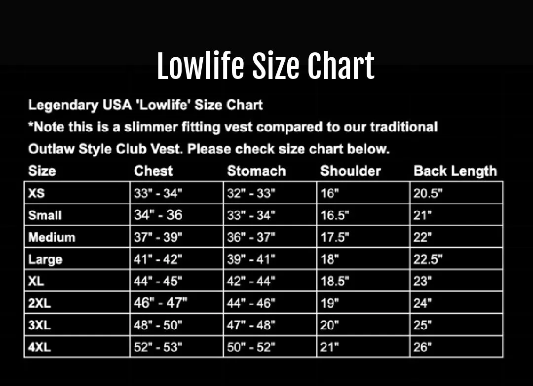 Legendary LowLife Leather Cropped Fitted Club Style Motorcycle Vest sold by Legendary USA product image thumbnail 4