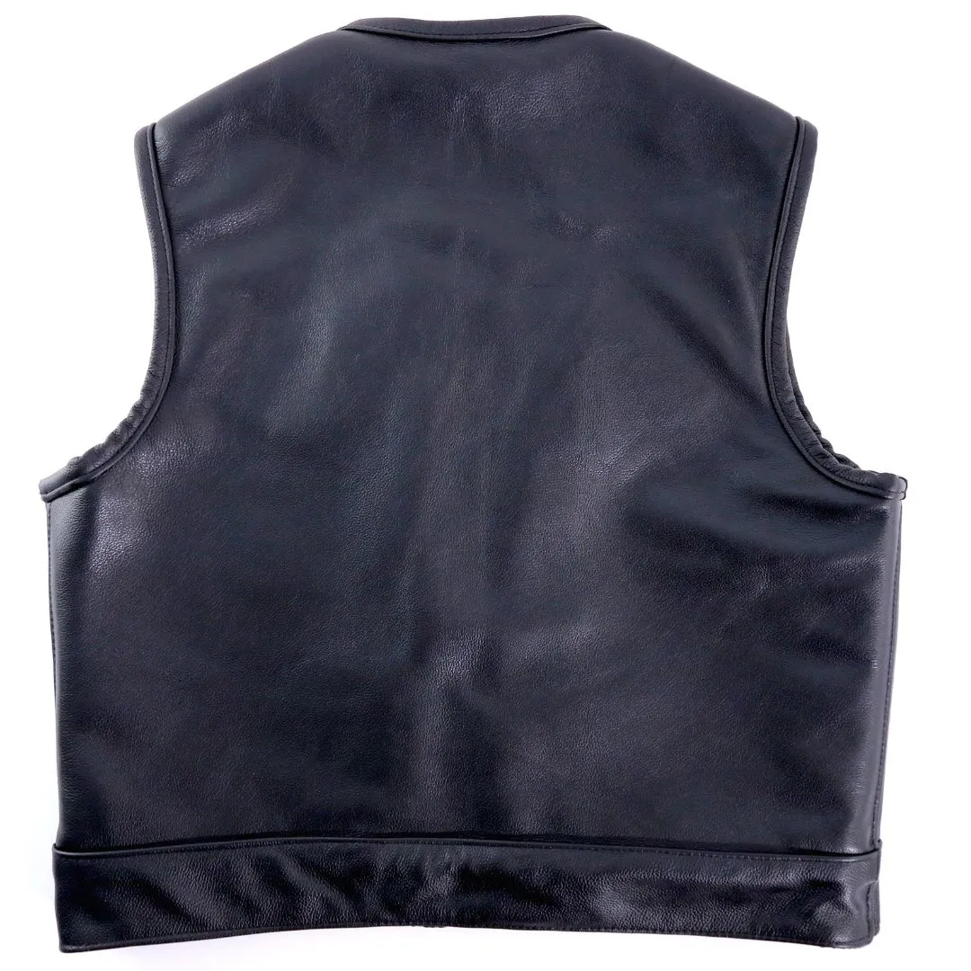 Legendary LowLife Leather Cropped Fitted Club Style Motorcycle Vest sold by Legendary USA product image thumbnail 3