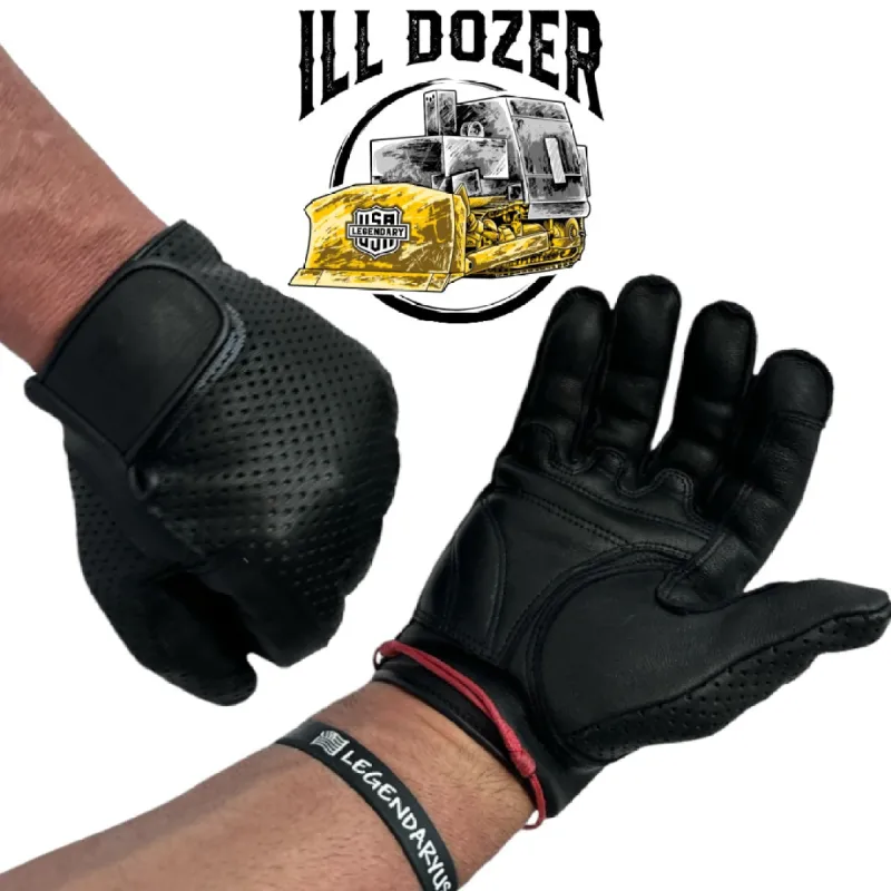 Legendary ILL DOZER Perforated Top Short Wrist Outseam Deerskin Motorcycle Gloves sold by Legendary USA