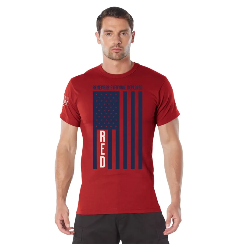 Rothco R.E.D. (Remember Everyone Deployed) T-Shirt with Solid Blue Flag sold by Legendary USA