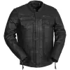 First Mfg Mens Raider Vented Leather Motorcycle Jacket sold by Legendary USA