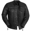 First Mfg Mens Raider Vented Leather Motorcycle Jacket sold by Legendary USA