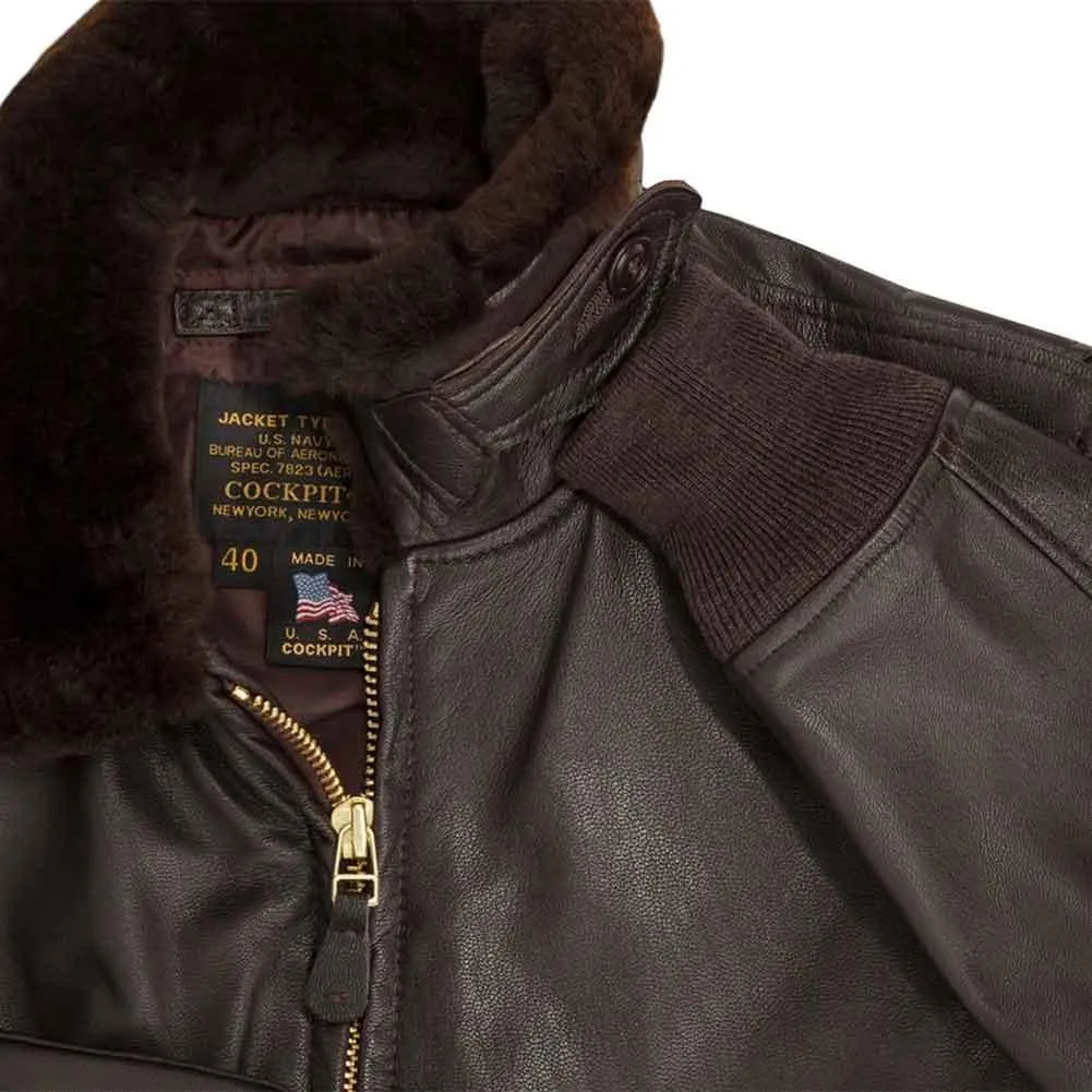 Cockpit USA Mens Mil Spec USN G-1 Leather Flight Jacket SIZE 42 - Final Sale Ships Same Day sold by Legendary USA product image thumbnail 4