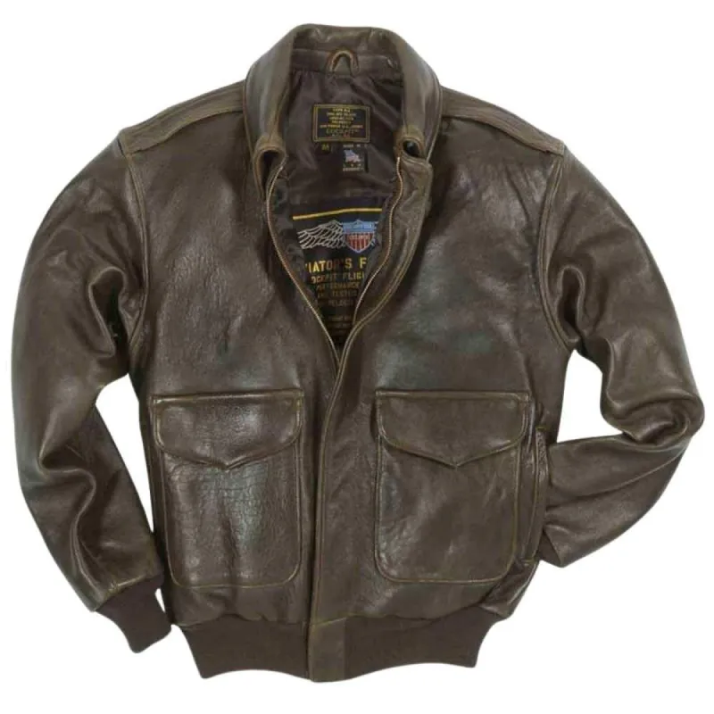 Cockpit USA Mens 100 Mission A-2 Lambskin Leather Flight Jacket SIZE: XL FINAL SALE SHIPS SAME DAY sold by Legendary USA