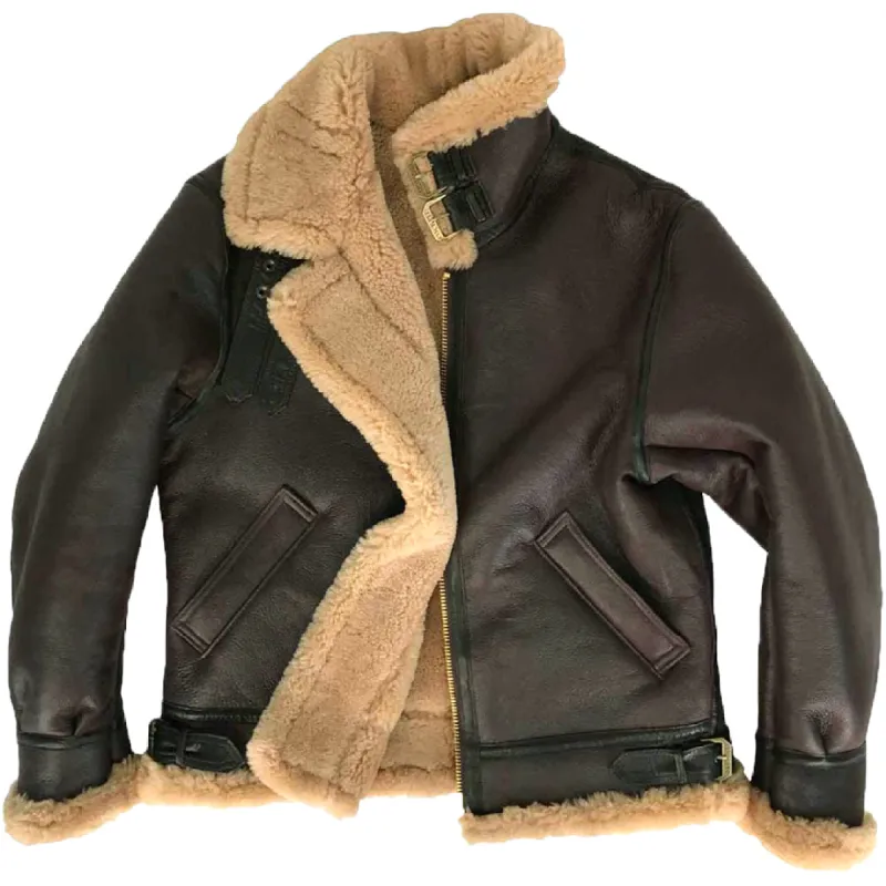 Cockpit USA Mens Spitfire B-3 Sheepskin Bomber Jacket SIZE 44 FINAL SALE SHIPS SAME DAY sold by Legendary USA