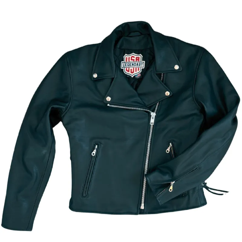 Legendary Miss America Women's Leather Motorcycle Jacket sold by Legendary USA