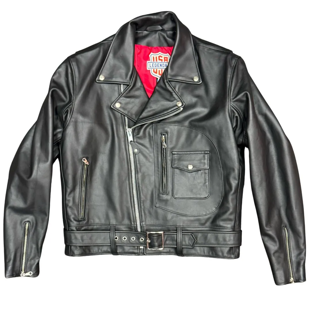 Legendary USA SAMPLE Size 44 American Cowhide Leather Motorcycle Jacket SHIPS SAME DAY FINAL SALE (Copy) sold by Legendary USA